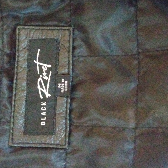 Black leather jacket men's size medium - Picture 9 of 12
